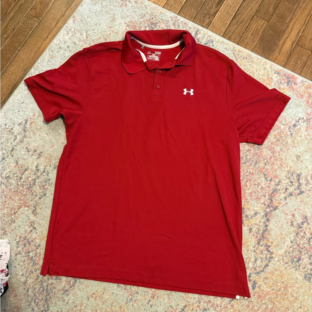Under Armour Men's Red Polo Shirt